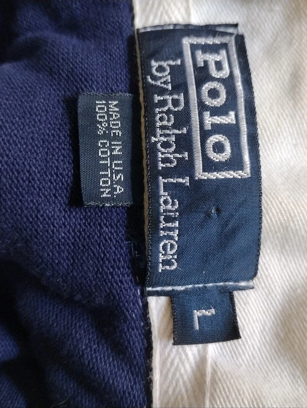 Vtg Polo Ralph Lauren Rugby Shirt Mens L USA Crest Elbow Patch Padded Shoulder.